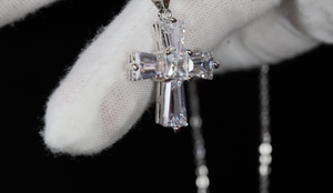 Small Diamond Cross Pendant | Womens Diamond Cross Pendant