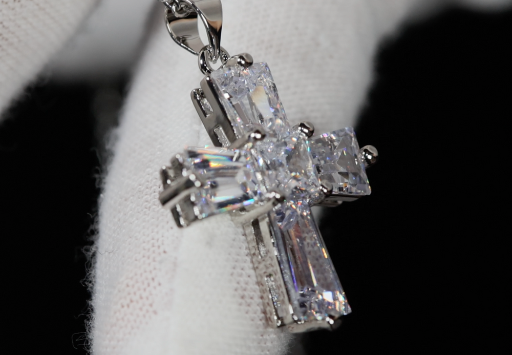 Small Diamond Cross Pendant | Womens Diamond Cross Pendant