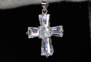 Small Diamond Cross Pendant | Womens Diamond Cross Pendant