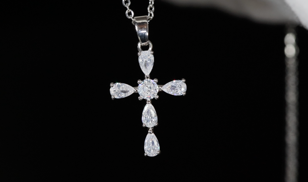 Small Diamond Cross | Womens Diamond Cross Pendant
