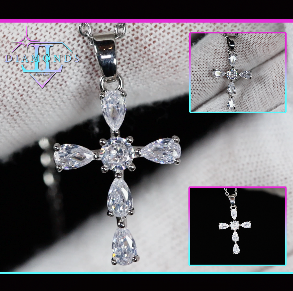 Womens diamond cross