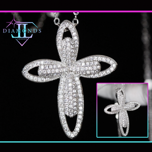 Womens diamond cross