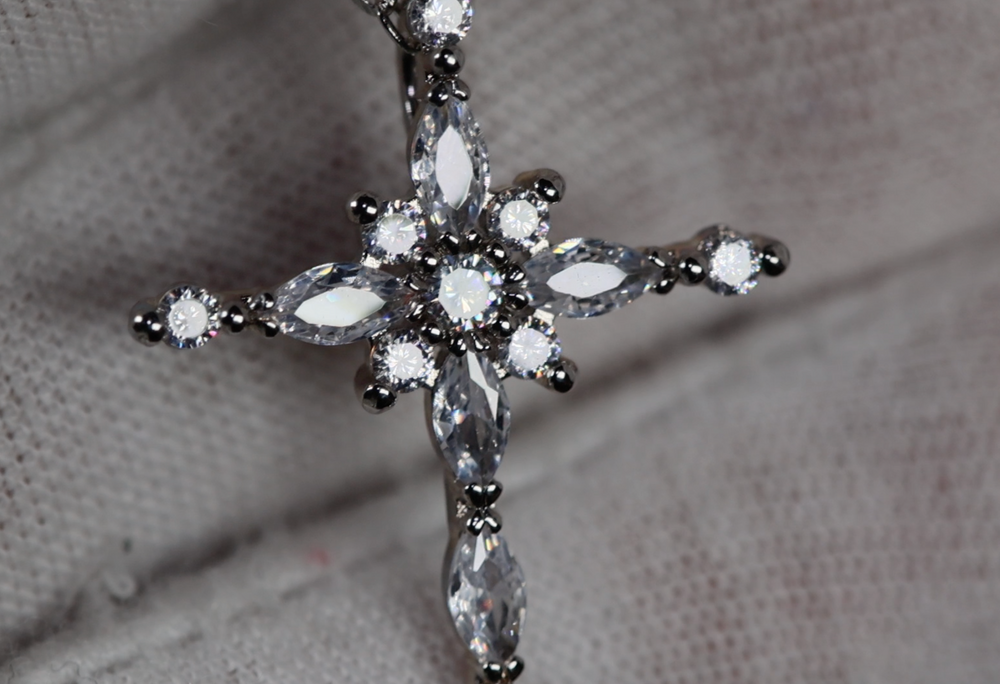 Small Diamond Cross Pendant | Womens Diamond Cross Pendant