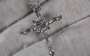 Small Diamond Cross Pendant | Womens Diamond Cross Pendant