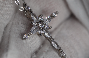 Small Diamond Cross Pendant | Womens Diamond Cross Pendant