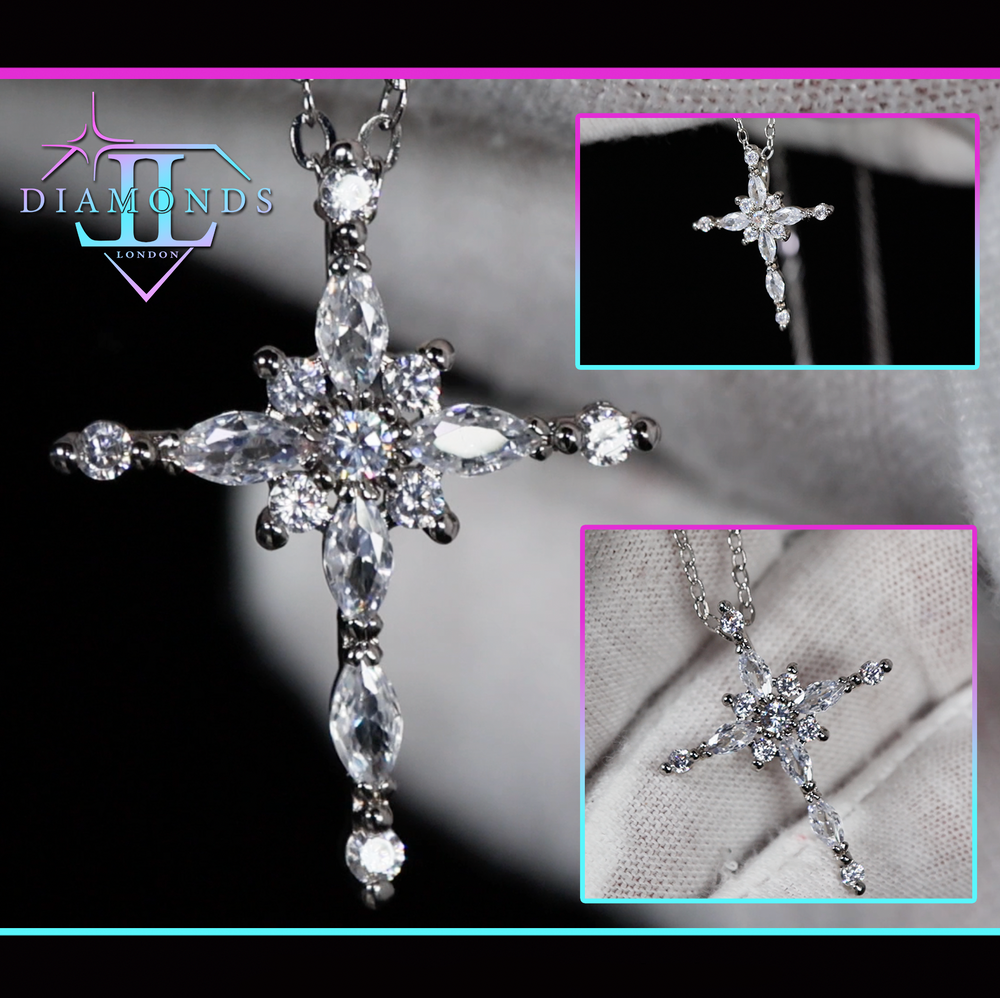 Small Diamond Cross Pendant