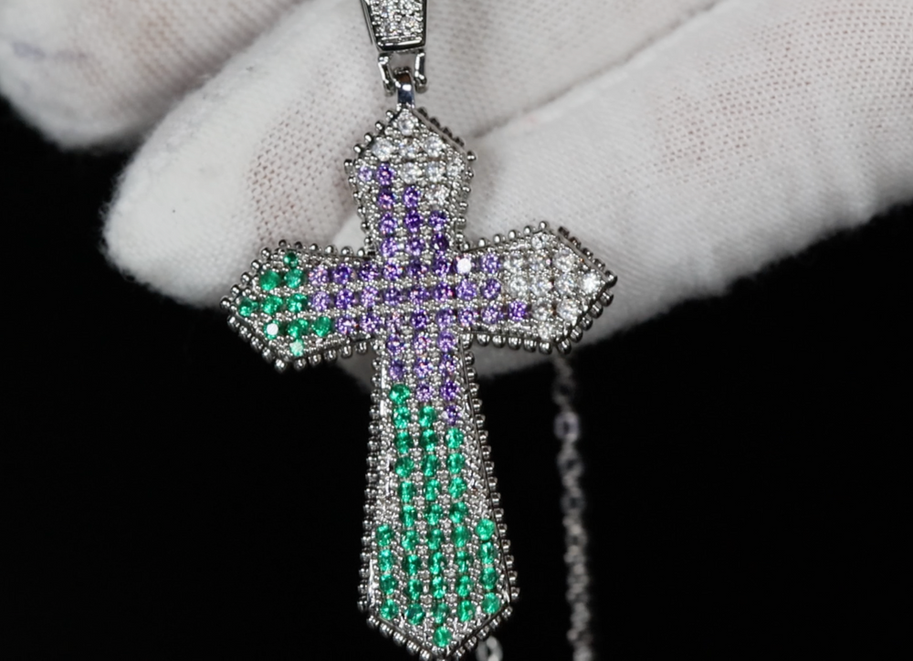 
            
                Load image into Gallery viewer, Iced Out Cross Necklace
            
        