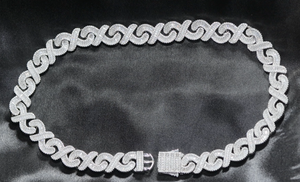 Big Baguette Diamond Infinity Link Chain