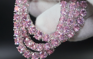 Pink Diamond Tennis Chain