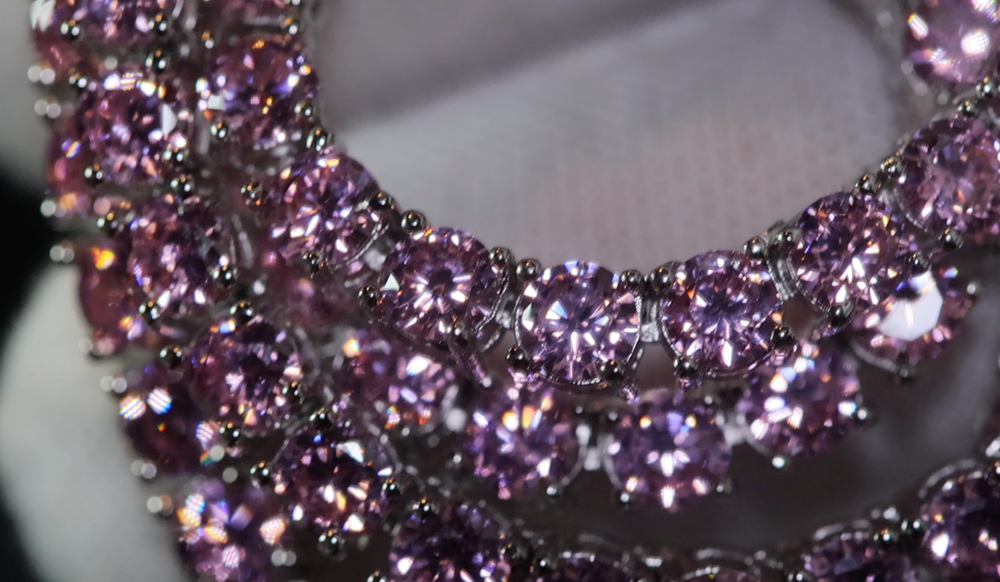 
            
                Load image into Gallery viewer, Pink Diamond Tennis Necklace
            
        