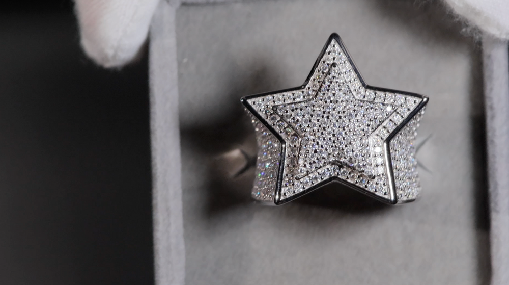 moissanite diamond star rings