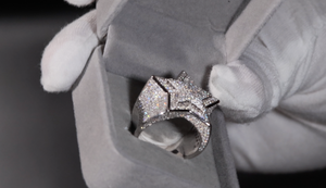 mens diamond star ring