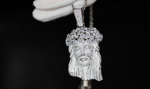 Iced Out Jesus Piece | Hip Hop Jesus Head Pendant | Big Diamond Jesus Face Pendant