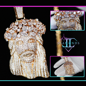 Iced out jesus head pendant