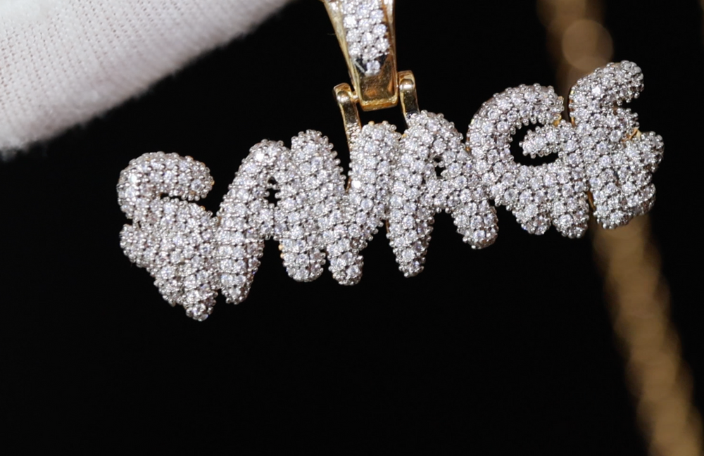 
            
                Load image into Gallery viewer, Iced out savage pendant | Hip hop pendants | Iced out pendants | Hip hop jewellery
            
        