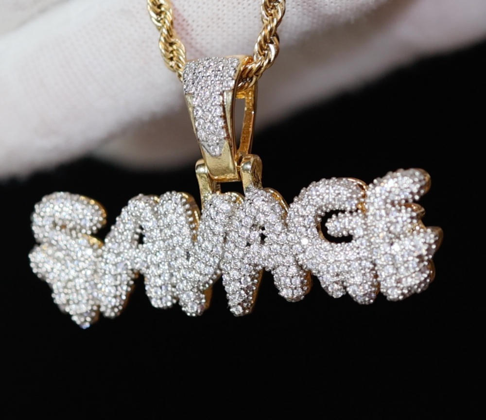 
            
                Load image into Gallery viewer, Iced out savage pendant | Hip hop pendants | Iced out pendants | Hip hop jewellery
            
        