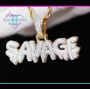 Iced out savage pendant