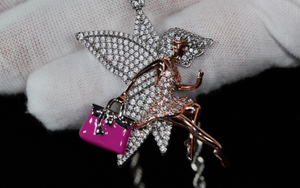 Womens Iced Out Pendant | Womens Hip Hop Pendant | Tinkerbell Pendant