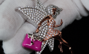 Womens Iced Out Pendant | Womens Hip Hop Pendant | Tinkerbell Pendant