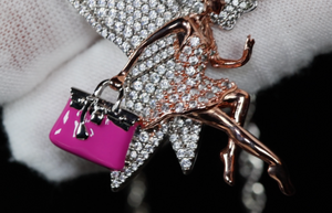 Womens Iced Out Pendant | Womens Hip Hop Pendant | Tinkerbell Pendant
