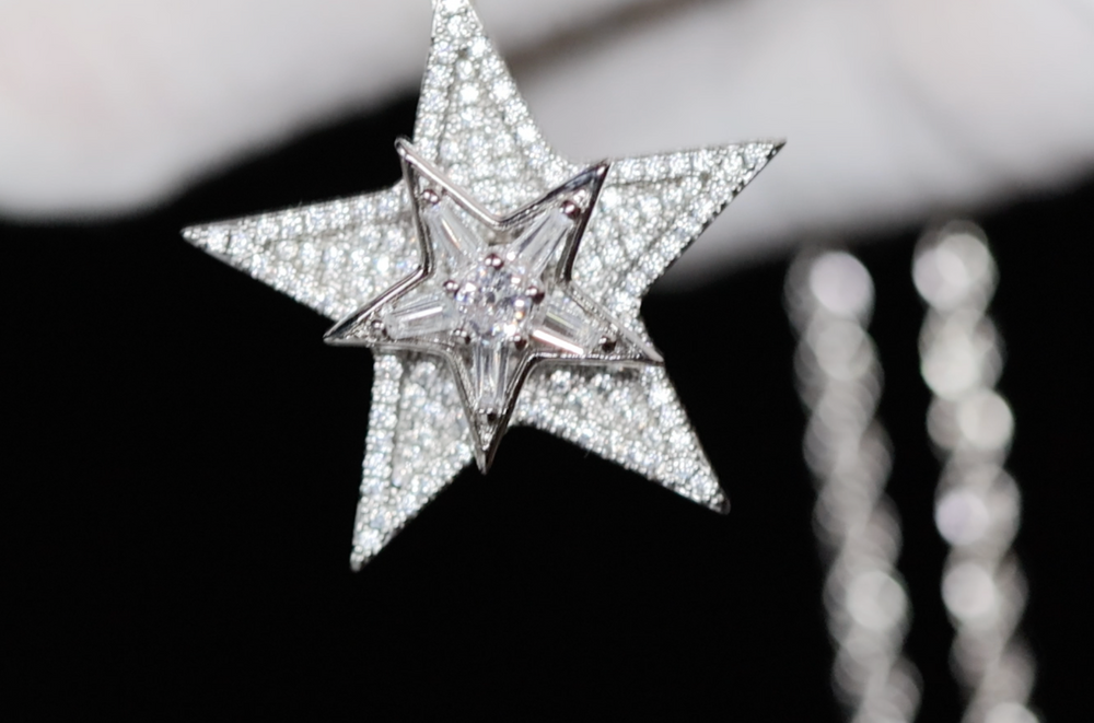 Iced Out Star Pendant | Hip Hop Star Pendant | Diamond Star Pendant