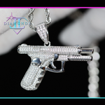 Iced Out Gun Pendant