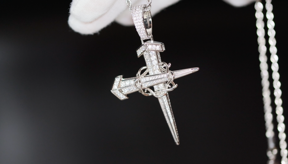 
            
                Load image into Gallery viewer, Cross Necklace | Cross necklace for Men | Cross Necklace Women | Cross Pendant and Necklace | Cross Chain for Men | Iced Out Cross Pendant
            
        