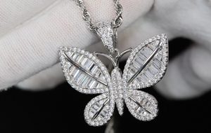 Diamond Butterfly Pendant