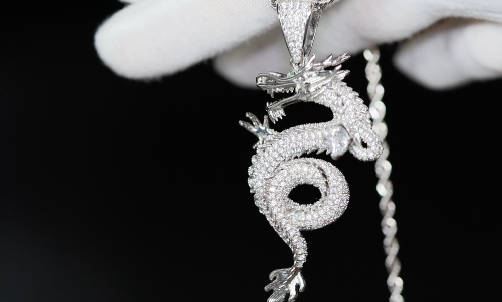 Diamond Dragon Pendant