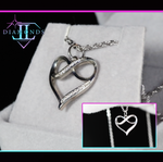 Diamond Heart Pendant | Silver Diamond Heart Pendant