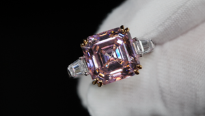 Womens Pink Lab Grown Diamond Ring 