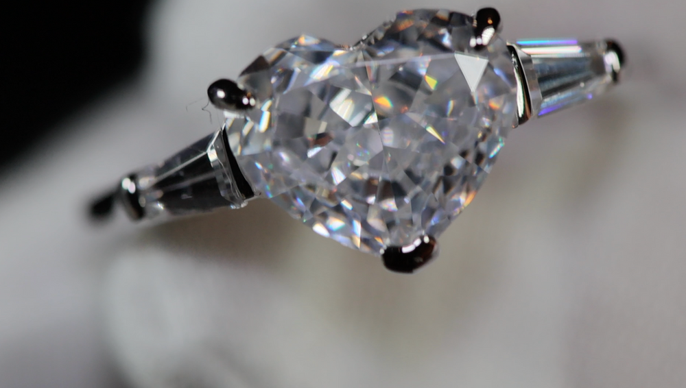 womens lab diamond engagement ring