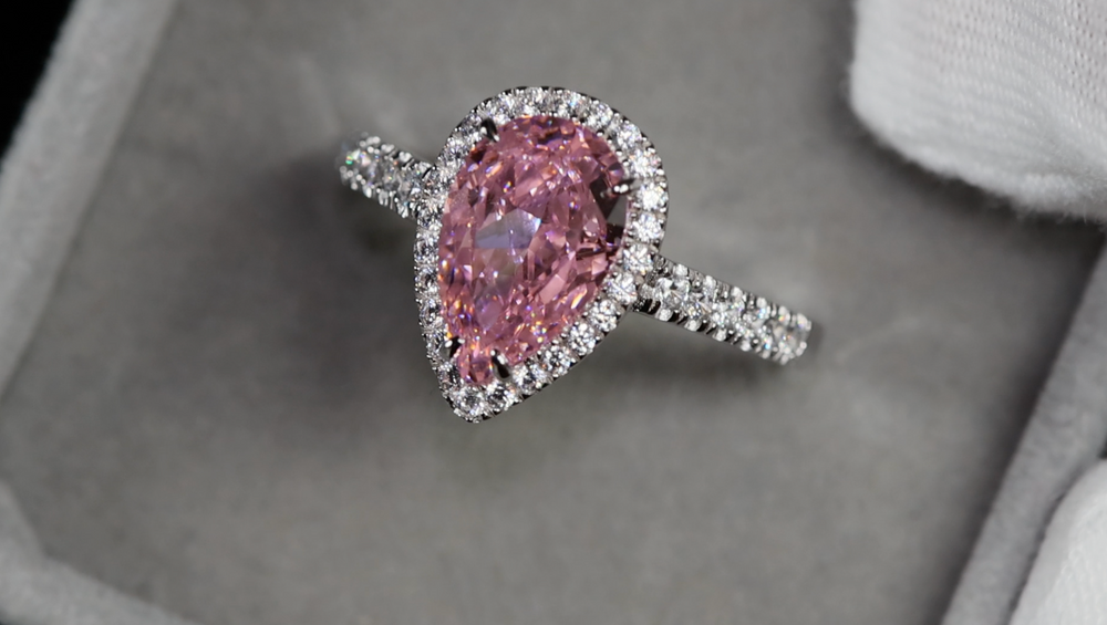 Pink Diamond Engagement Ring