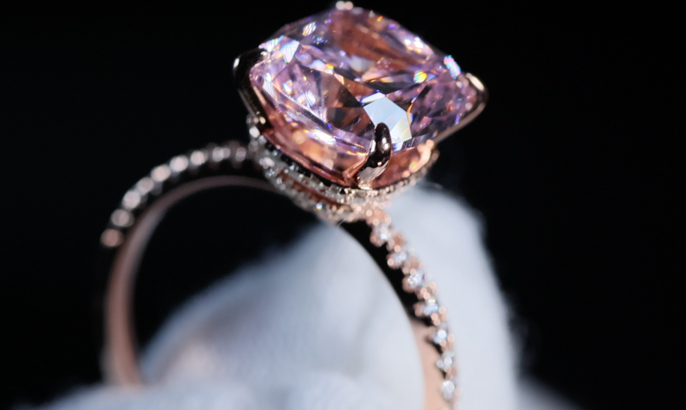 
            
                Load image into Gallery viewer, Pink Diamond Engagement Ring
            
        