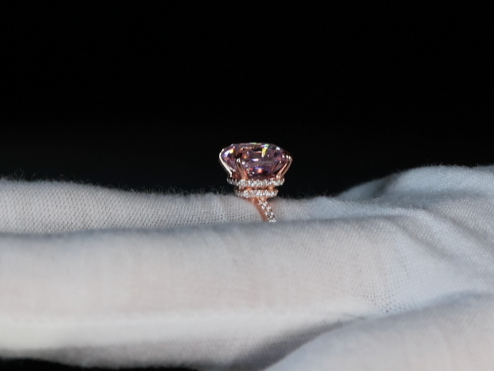 
            
                Load image into Gallery viewer, rose gold Pink Diamond Engagement Ring
            
        