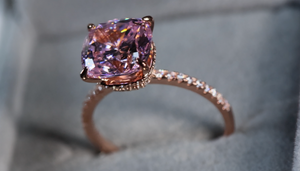 Pink Lab Grown Diamond Engagement Ring