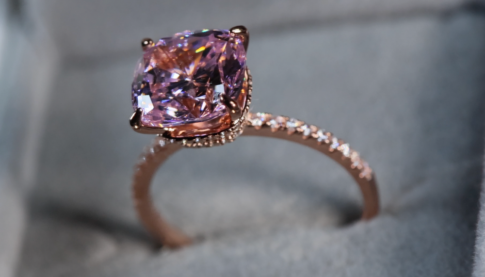 
            
                Load image into Gallery viewer, Pink Lab Grown Diamond Engagement Ring
            
        