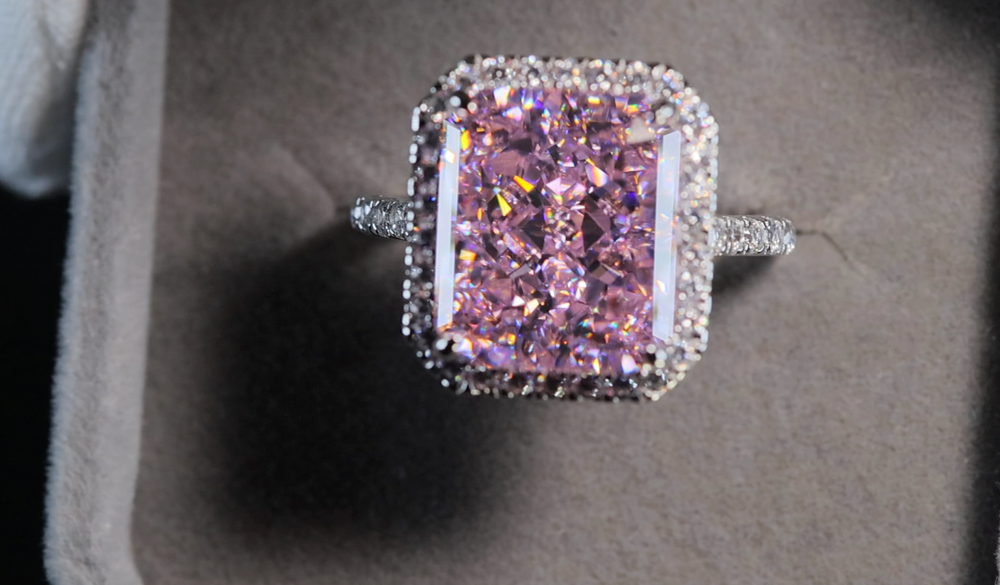 big Radiant Cut Diamond Engagement Ring