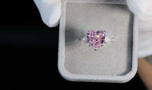 lab grown pink diamond ring