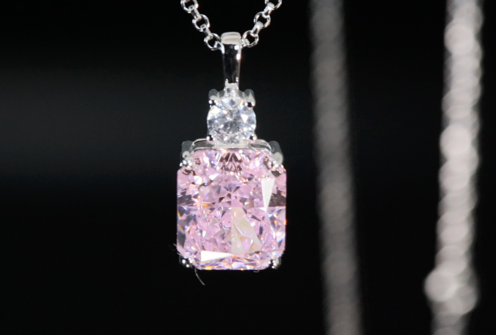 Pink Lab Diamond Pendant