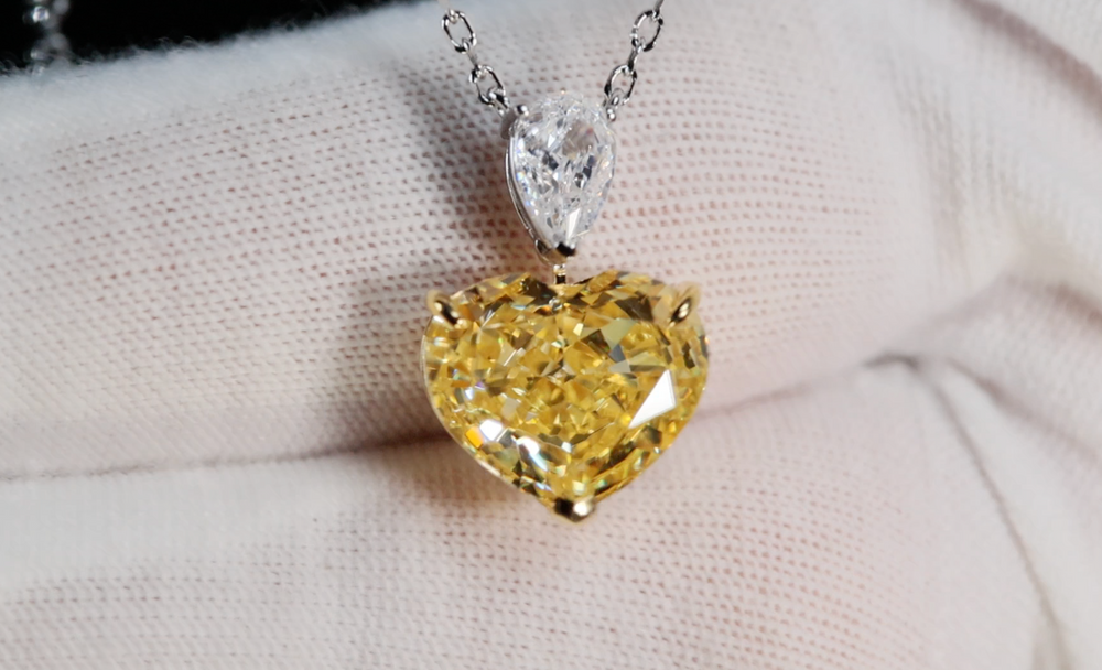 Yellow Heart Diamond Necklace