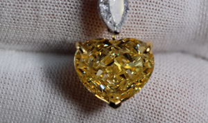 Yellow Heart Diamond Necklace