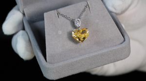 5.0ct Yellow Diamond Heart Pendant