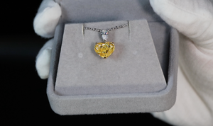 Yellow Diamond Heart Pendant