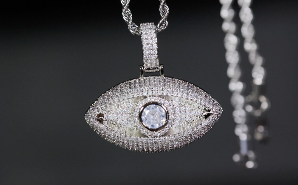 Evil Eye Pendant | Diamond Evil Eye Pendant | Iced Out Evil Eye Pendant