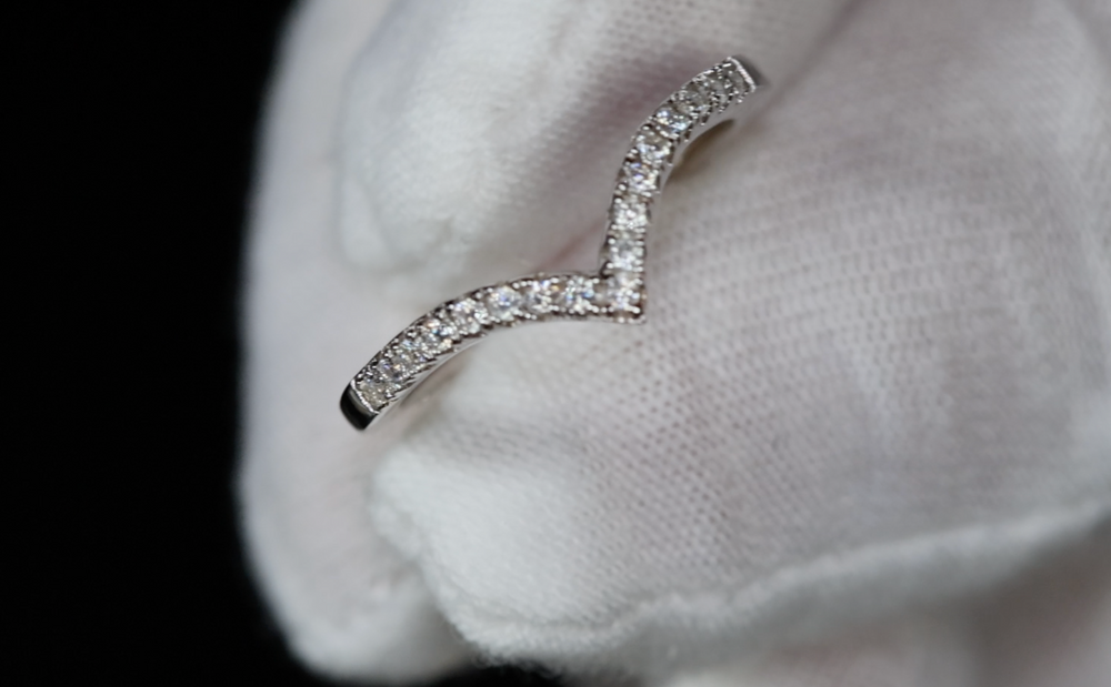 moissanite diamond Wishbone Engagement Ring