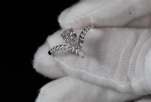 MOISSANITE WISHBONE ENGAGEMENT RING