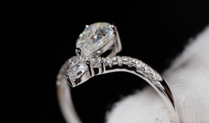 MOISSANITE WISHBONE ENGAGEMENT RING