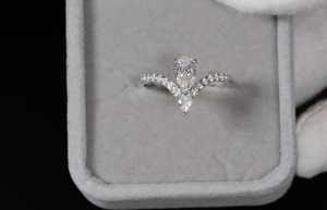 MOISSANITE WISHBONE ENGAGEMENT RING