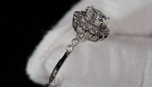 Moissanite Engagement Rings | Oval Cut Moissanite Diamond Ring